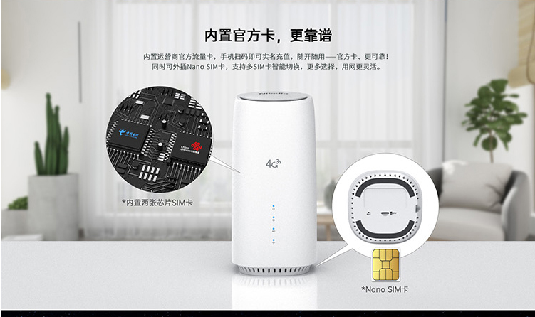 才为商务宽带猫4G无线路由器随身wifi插卡无限流量移动路由器车载wifi热点无线上网卡流量卡CPE 白色包年